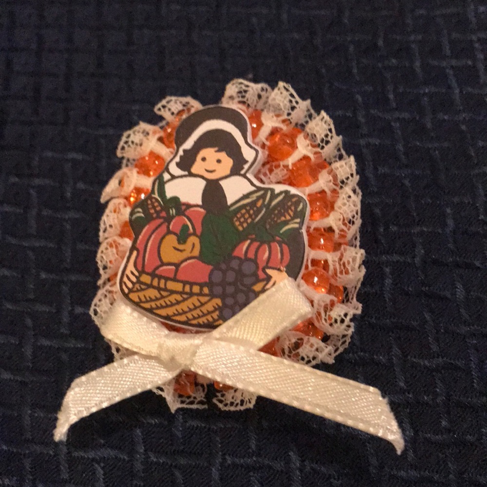 Handmade Thanksgiving Pilgrim Pin